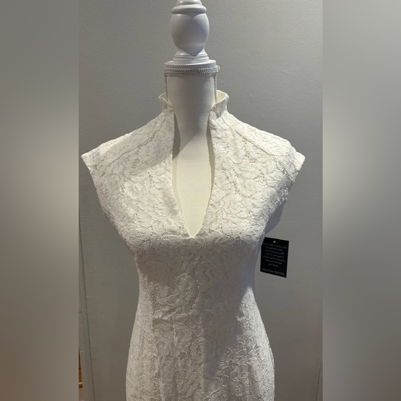 BOSTON PROPER White Lace Sleeveless Dress - Picture 2 of 9